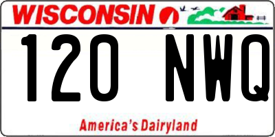 WI license plate 120NWQ