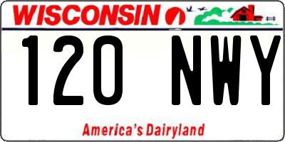 WI license plate 120NWY