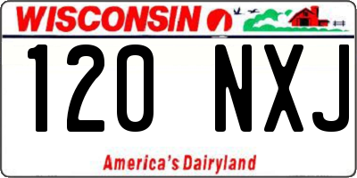 WI license plate 120NXJ