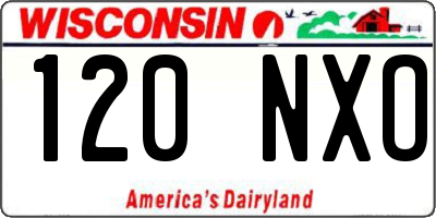 WI license plate 120NXO