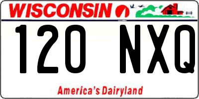 WI license plate 120NXQ