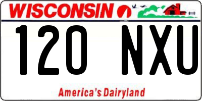 WI license plate 120NXU