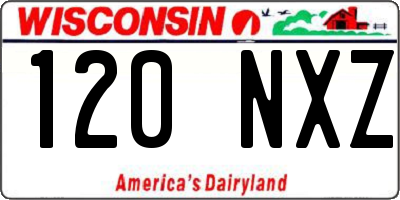 WI license plate 120NXZ