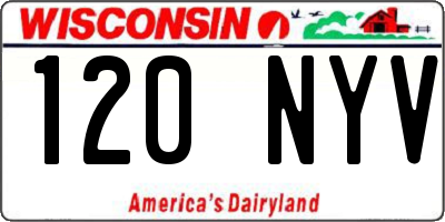 WI license plate 120NYV