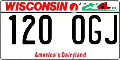 WI license plate 120OGJ