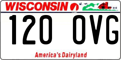 WI license plate 120OVG