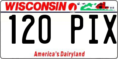 WI license plate 120PIX