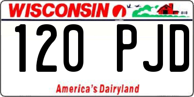 WI license plate 120PJD