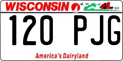 WI license plate 120PJG