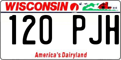 WI license plate 120PJH