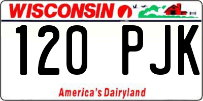 WI license plate 120PJK