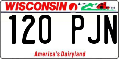 WI license plate 120PJN