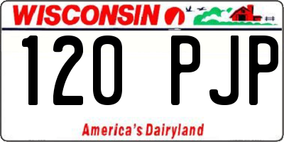 WI license plate 120PJP
