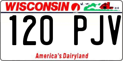 WI license plate 120PJV