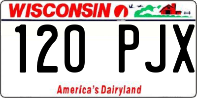 WI license plate 120PJX