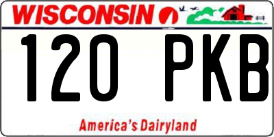 WI license plate 120PKB