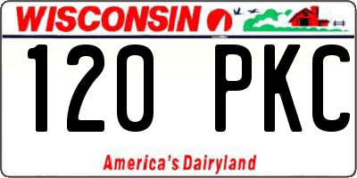 WI license plate 120PKC