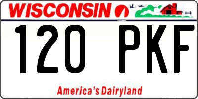 WI license plate 120PKF