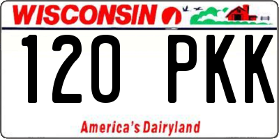 WI license plate 120PKK