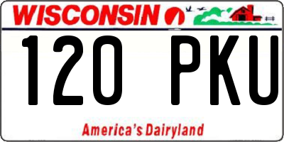 WI license plate 120PKU