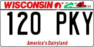 WI license plate 120PKY