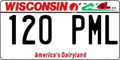 WI license plate 120PML