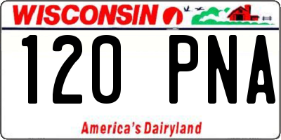 WI license plate 120PNA