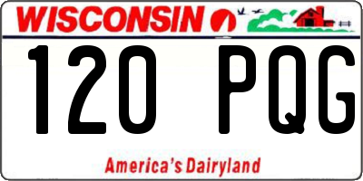 WI license plate 120PQG