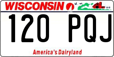 WI license plate 120PQJ