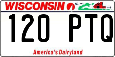 WI license plate 120PTQ