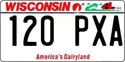 WI license plate 120PXA