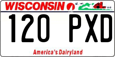 WI license plate 120PXD