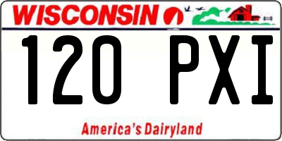 WI license plate 120PXI