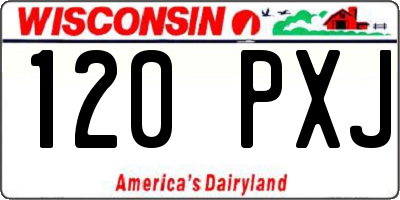 WI license plate 120PXJ