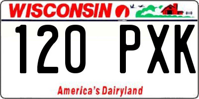 WI license plate 120PXK