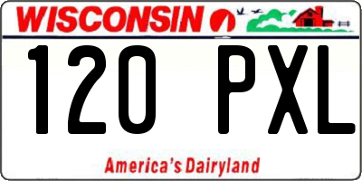 WI license plate 120PXL