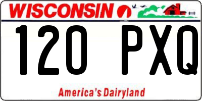 WI license plate 120PXQ