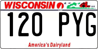WI license plate 120PYG