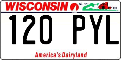 WI license plate 120PYL