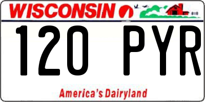 WI license plate 120PYR
