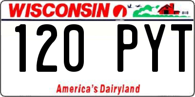 WI license plate 120PYT