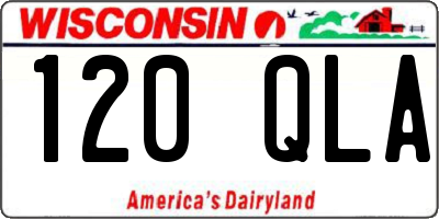 WI license plate 120QLA