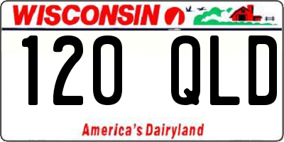 WI license plate 120QLD
