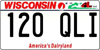 WI license plate 120QLI