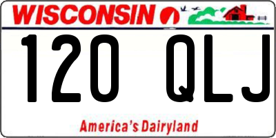 WI license plate 120QLJ
