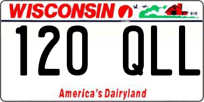 WI license plate 120QLL