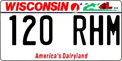 WI license plate 120RHM