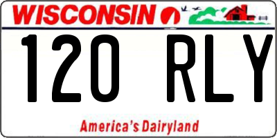 WI license plate 120RLY