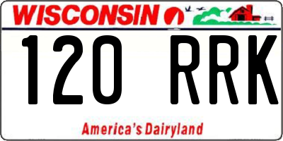 WI license plate 120RRK