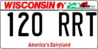 WI license plate 120RRT